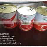 fresh tomato paste with tin can,net weight 850g