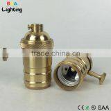 CE E27 Brass Metal Pendant Lamp Socket With Switch thumbnail-3