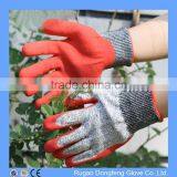 Red Sandy Nitrile Anti-slip Cut Resistant Gloves EN388 Spectra Anti Cut Gloves