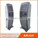 Fast food ordering machine self service payment kiosk with cash and coin payment