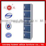 Blue color 5-tier/ 5-door metal clothes wardrobe steel locker
