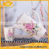 Cheap Wholesale Ceramic Tea Cup and Tea Pot Sets thumbnail-4