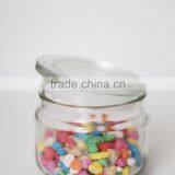 Glass Storage Jar With Stainless Steel Lid Strong Bottle Machine Made and Glass Lid thumbnail-3