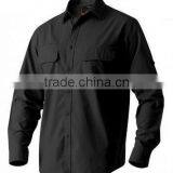 Men's Cotton Long Sleeve Work Shirt With Double Chest Flap Pockets thumbnail-2