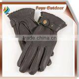Newest Guangdong Xxxl Black Winter Split Cowhide Plain Style Lined Mens Dress Gloves