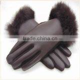 2016 China Hot Sale Black/Brown/Red Tight PU Leather Gloves thumbnail-1
