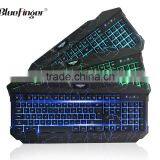 High Quality USB Wired Green Blue Three Color Led Backlit Computer Keyboards thumbnail-5