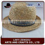 Cheap Polyester Colorful Straw Fedora Hats thumbnail-2