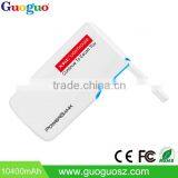 10400mAh 2 USB Interface High Capacity External Power Bank Mobile Power Station With Lighting thumbnail-1