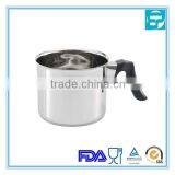 Stainless Steel Kitchen Milk Warmer Pot With Plastic Handle