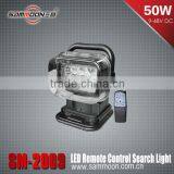 12V 24V, 50W LED Remote Control Light, CREE LED Search Light, White Color, Black Color Search Light SM-8050-SXA