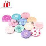 Soft Pu Leather Pocket Mirror Heart Metal Compact Mirror