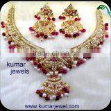 Jadau Ruby Neck Set thumbnail-1