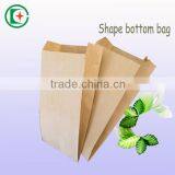 Sharp Bottom Food Take Away Brown Kraft Paper Bag