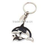 Fashion High Quality Metal Rhinestone Crystal Diamante Dolphin/whale Animal Shaped Keyring thumbnail-4