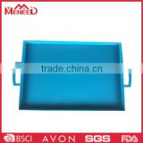 Wedding party use two handles blue rectangular serving tray