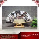 Hot Sale Customized Paper Bamboo Fan for Gifts and Wedding Promotional Gift thumbnail-1