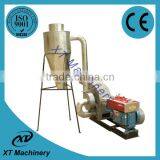 Motor or Engine Driven 11kw 15hp Rice Husk Hammer Mill With Cyclone thumbnail-3