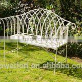2 Seater Outdoor Folding Metal Garden Bench Gothic Style thumbnail-1