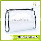 Store More Simple Design Nylon Zipper Clear Pvc Handle Cosmetic Bag thumbnail-1