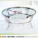 Livingroom Furniture Oval Glass Tea Table/cheap Glass Coffee Table /classical Glass Tea Table BJ1403 thumbnail-1