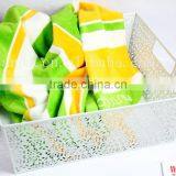 New Design Metal White Storage Basket With Ornamental Engraving thumbnail-1