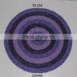 Three Colour Round Glass Bead Place Mats Patterns Colours Can be Changed on Order thumbnail-1