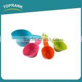 Toprank Colorful 4Pcs Measuring Cups and Spoons Set Plastic Measuring Tea Coffee Spoons In Various Sizes Measuring Scoop Set thumbnail-4