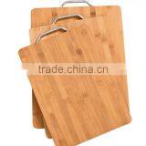 Low Moq Wholesale Set of 3 Thick Bamboo Chopping Board With Handle thumbnail-5