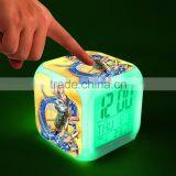 hot selling funny small cheap plastic lighting desk clocks