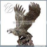 Large Outdoor Vintage Eagle Stone Statue thumbnail-1