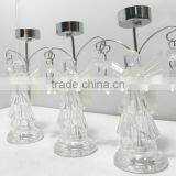 Clear Acrylic Angel With Iron Candle Holders Elegrane Xmas Ornament thumbnail-2