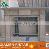 Wholesale natural yellow marble fireplace surround mantel RST-FP-K045