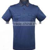 Pilot Polo Shirts/epaulet Polo Shirts for Men/Military Style Pockets Polo Tee Shirt thumbnail-3