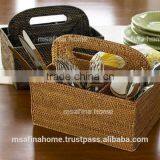 Rattan Flatware Caddy thumbnail-1