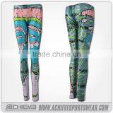 2017Hot Style Customized Sublimated Printing High Waisted Yoga Leggings thumbnail-6