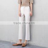 2017 New Fashion Women Wide Leg Pants White High Waist Trousers thumbnail-2