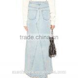 Best Selling Autumn Ladies Long Denim Skirts Pattern Customized thumbnail-4