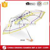 Manual Open Waterproof Fold Custom Beach Transparent Umbrella Factory For Outdoor thumbnail-1