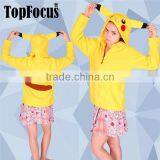 2017 Cheap Yellow Polar Fleece Animal Hoody Women Winter Bomber Jacket Wholesale thumbnail-1