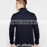 Custom Cheap High Quality Your Own Brand Zip up Casual Sports Black Sweatshirt Without Hood thumbnail-2