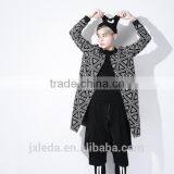 2016 Long Slim Cotton Print Coat thumbnail-3