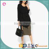 Custom Wholesale Elegant Woman Long Jacket Black Parka Women Winter Coats Latest Apparel thumbnail-4