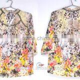 New Fashion Elegant Print & Embroidery Chiffon Ladies' Blouse thumbnail-5