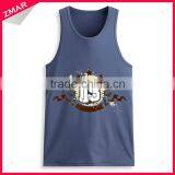 Custom Printed Design Bulk Mens Fitness 95% Cotton 5% Spandex Tank Top thumbnail-1