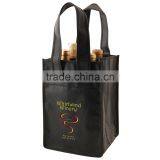 4 Bottle Wine Tote Bag - Fits 4 Wine Bottles, Features 20" Handles and Comes With Your Logo. thumbnail-1