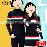High Quality Winter Black Thick Tight Fit Turtleneck Couple Sweater thumbnail-2