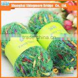 China Fancy Knitting Yarn Factory Direct Wholesale Oeko Tex 100 Polyester Lantern Feather Yarn for Carpet With Free Samples thumbnail-3