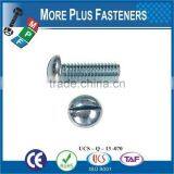Made in Taiwan Brass Stainless Steel Zinc Plated Round Slot Machine Screw thumbnail-6