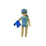 4 PC Cute Leopard Doll Swimsuit for 18 Inch Doll , American Girl Doll Tights